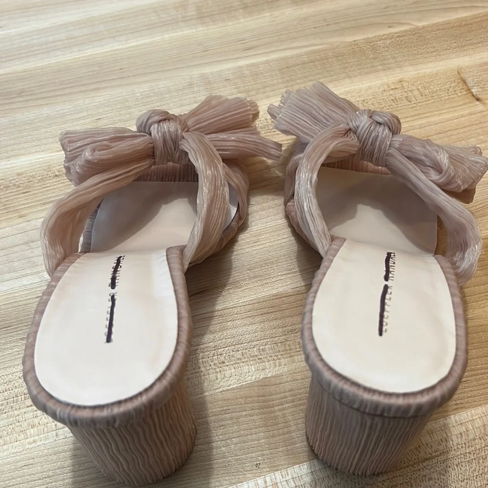 Loeffler Randall Penny Pleated Bow Heels Size 7.5